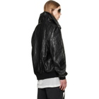 Rick Owens Black Tower Dracuflight Leather Jacket