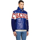 GCDS Blue Mix Logo Puffer Jacket