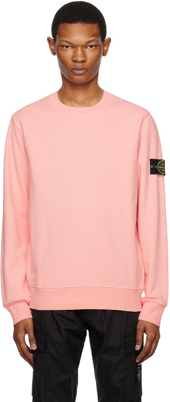 Photo: Stone Island Pink Patch Sweatshirt