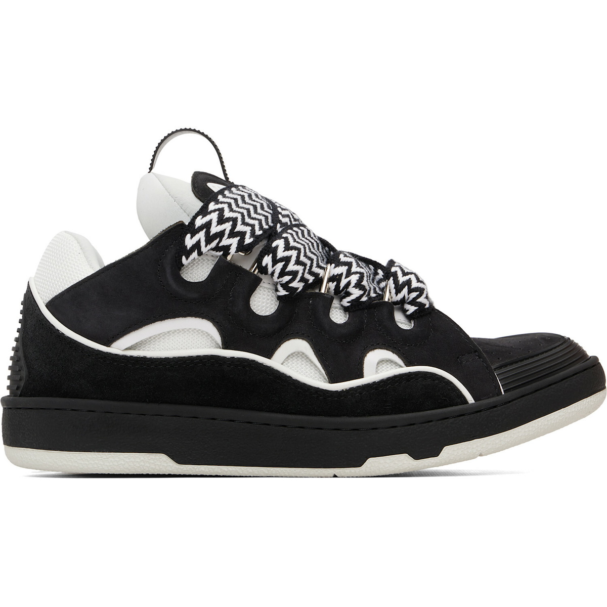 Lanvin Black & White Curb Sneakers