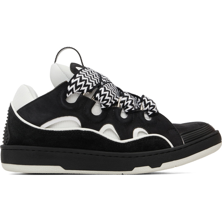 Photo: Lanvin Black & White Curb Sneakers