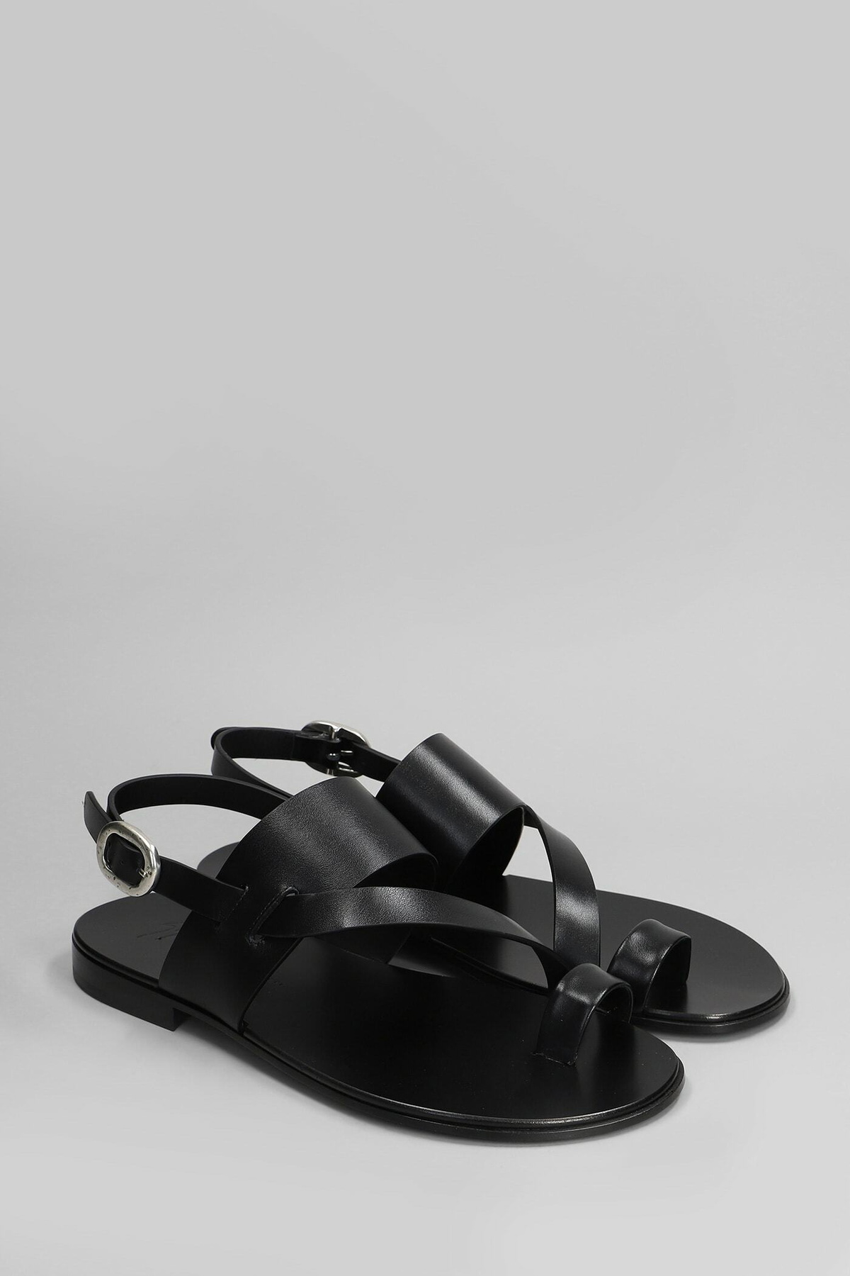 Giuseppe Zanotti Sandals In Black Leather