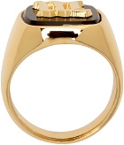 MISBHV Gold & Onyx Monogram Ring