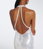 Jenny Packham Mermaid sequined halterneck gown