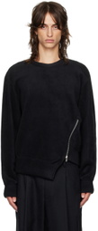 Comme des Garçons Homme Deux Black Zip Sweatshirt