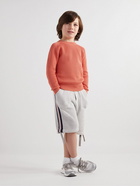 Brunello Cucinelli Kids - Ages 4-7 Ribbed Cotton Sweater - Orange - 6