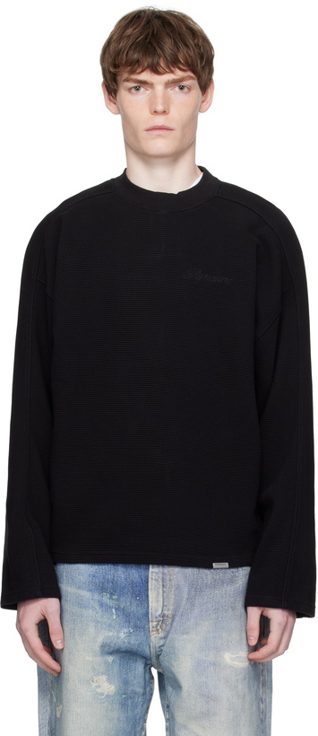 Photo: Represent Black Waffle Long Sleeve T-shirt
