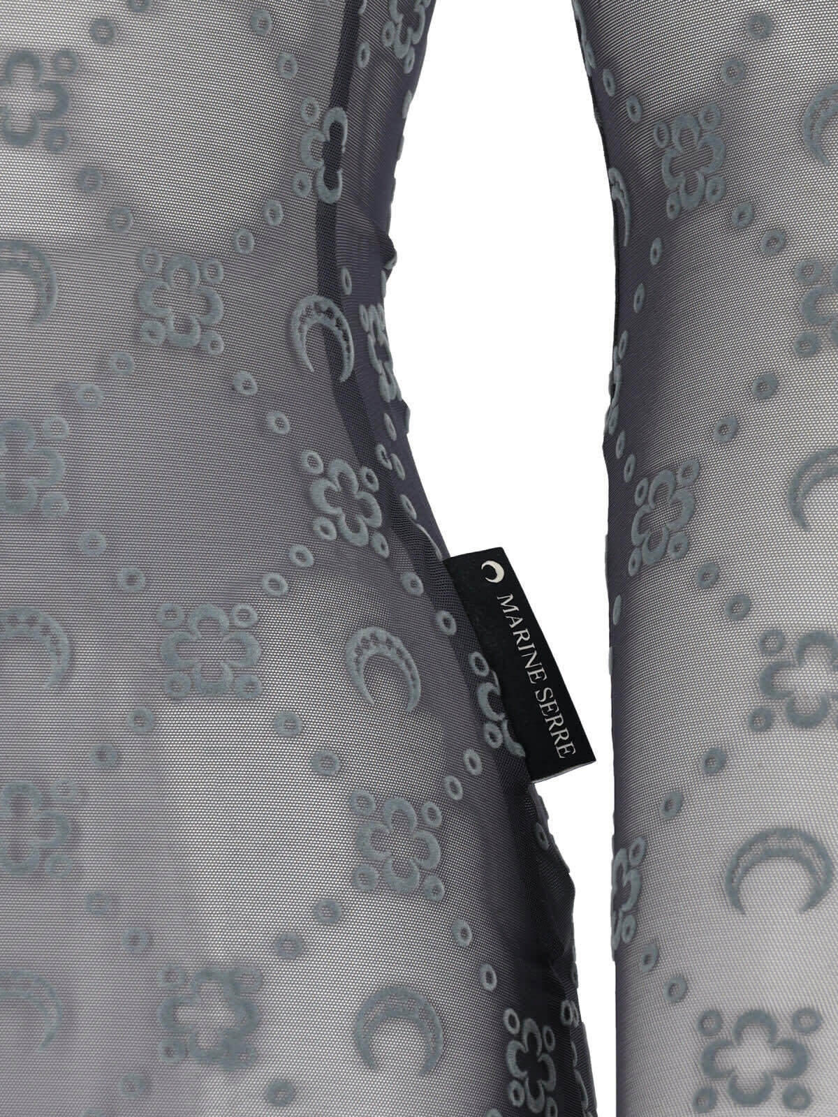 Marine Serre Top moonogram Mesh Flock