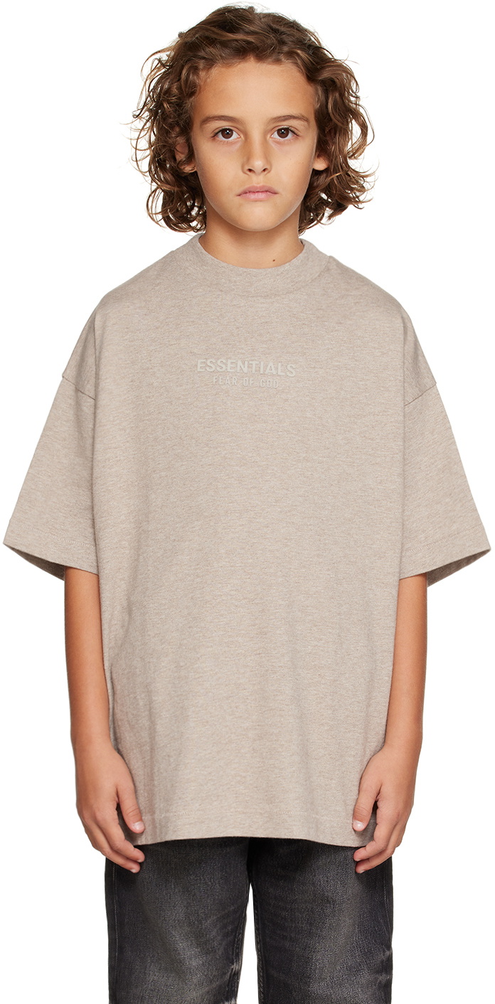 Fear of God ESSENTIALS Kids Beige Bonded T-Shirt Fear Of God Essentials