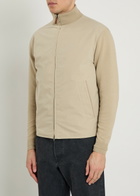 Tods Ribbed-knit and Cotton Jacket Off White