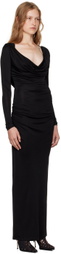 MISBHV Black Hooded Maxi Dress