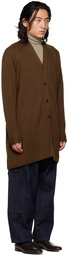 Jan-Jan Van Essche Brown O-Project Y-Neck Cardigan