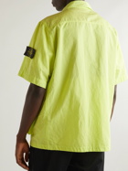 Stone Island - Logo-Appliquéd Cotton and Linen-Blend Shirt - Yellow