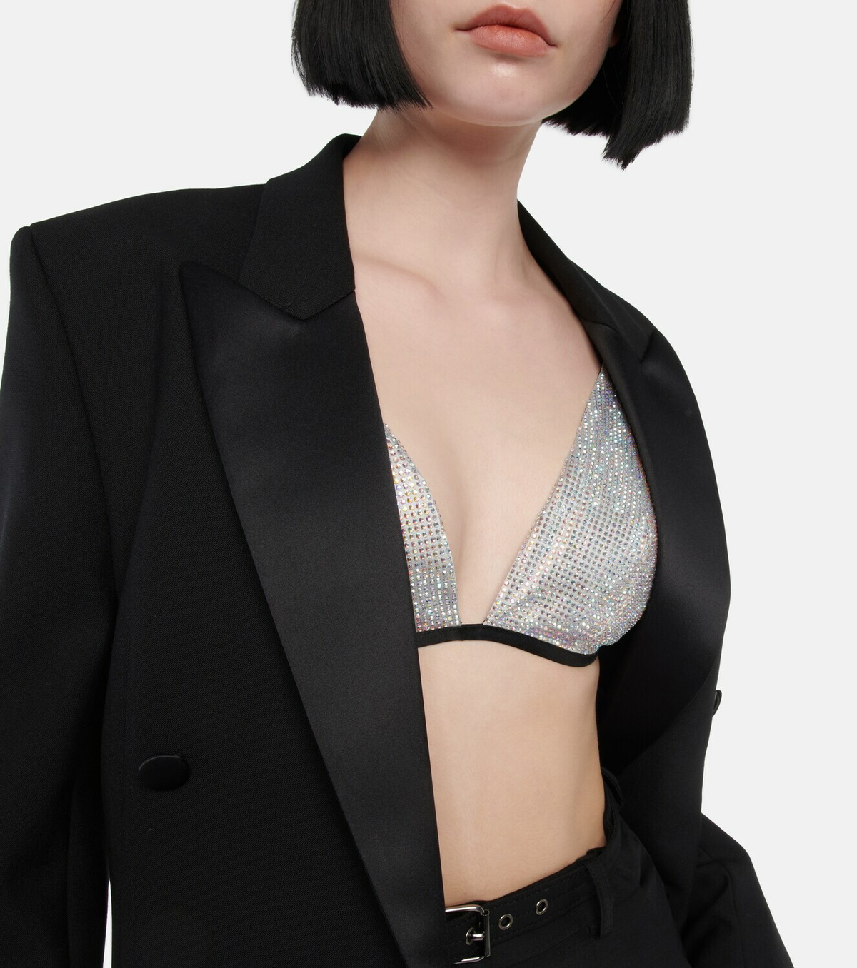 Costarellos Lumi crystal-embellished bralette