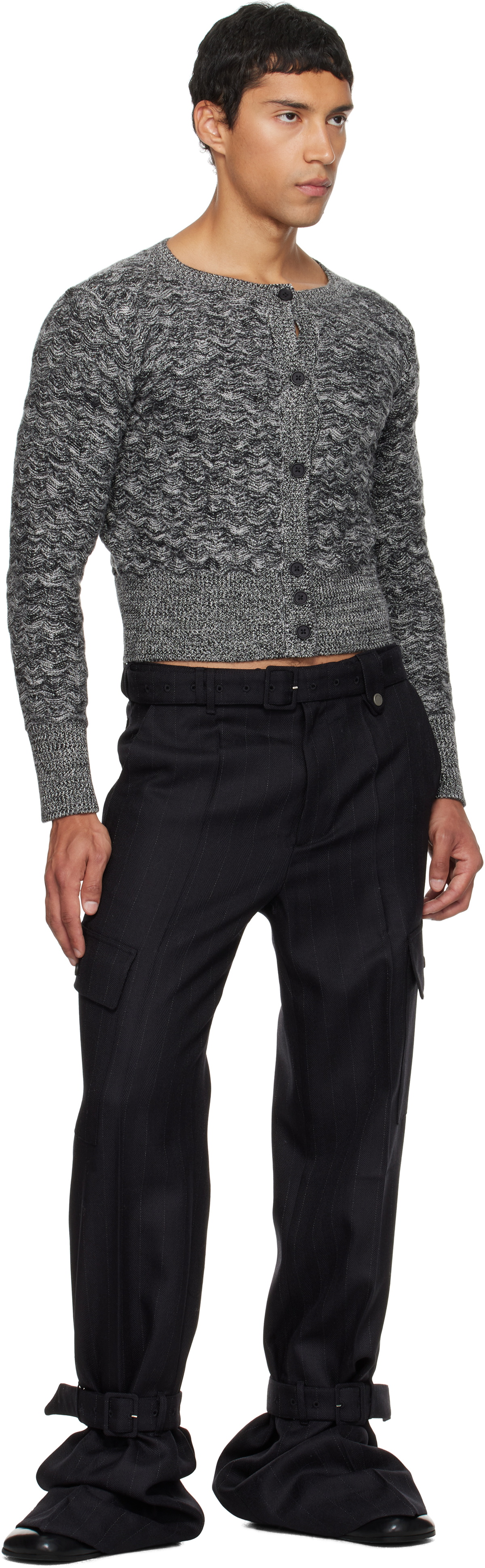 EGONlab Black Belted Cargo Pants