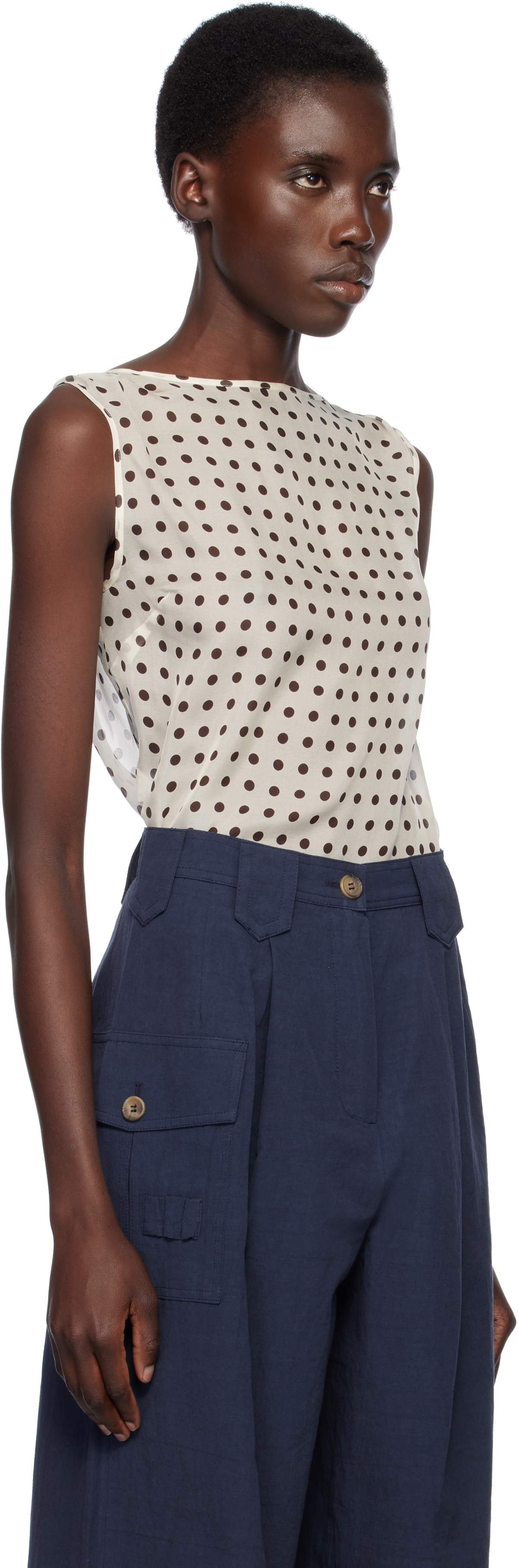 Caro Editions Off-White Alexa Top