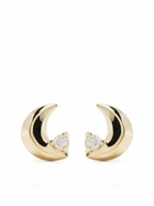 Adina Reyter 14K Yellow Super Tiny Moon Diamond Stud Earrings