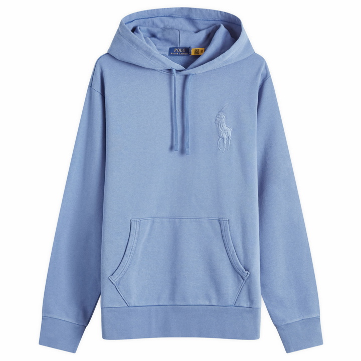 Photo: Polo Ralph Lauren Men's Big Pony Hoodie in Nimes Blue