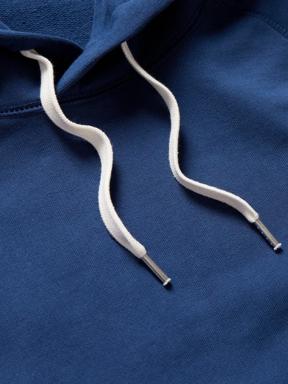 Drake's - Cotton-Jersey Hoodie - Blue