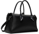 AMIRI Black Pebbled Leather Weekender Duffle Bag