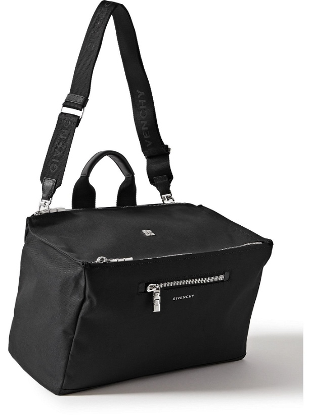 Photo: GIVENCHY - Logo-Appliquéd Leather-Trimmed Canvas Messenger Bag