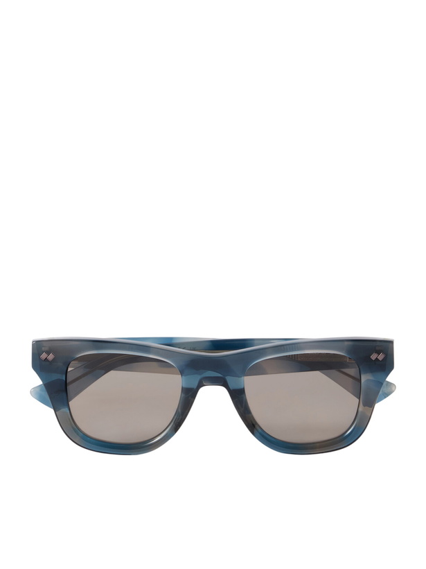 Photo: Bottega Veneta - Bold Ribbon Stud D-Frame Recycled-Acetate Sunglasses - Blue