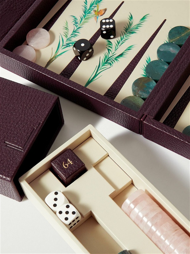 Photo: Alexandra Llewellyn - Palm Travel Pebble-Grain Leather Backgammon Set