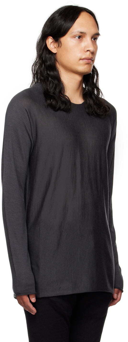Label Under Construction Gray Arched Sweater