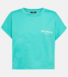 Balmain - Logo cropped cotton T-shirt