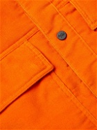 Aztech Mountain - Zaugg Panelled Cotton-Blend Corduroy and Quilted Ski Shirt - Orange