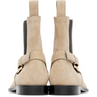 BALMAIN Beige Suede Anthem Chelsea Boots