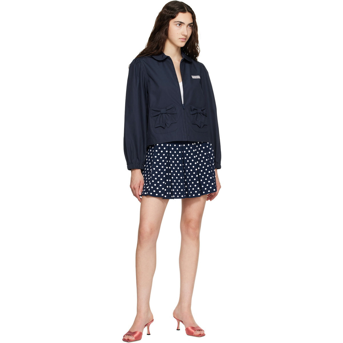 Sandy Liang Navy Necco Jacket