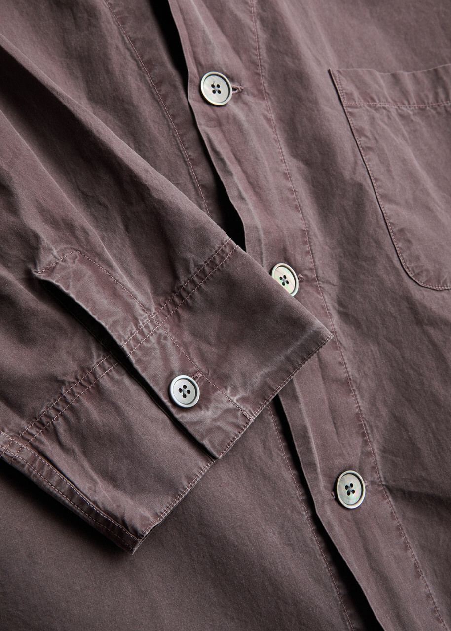 Our Legacy Funnel Cotton-poplin Shirt Burgundy Our Legacy