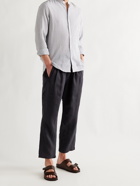 MASSIMO ALBA - Key West Linen Drawstring Trousers - Blue