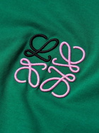 LOEWE - Logo-Embroidered Cotton-Jersey T-Shirt - Green