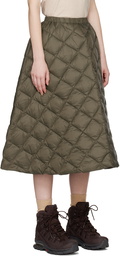 TAION Khaki Quilted Down Skirt