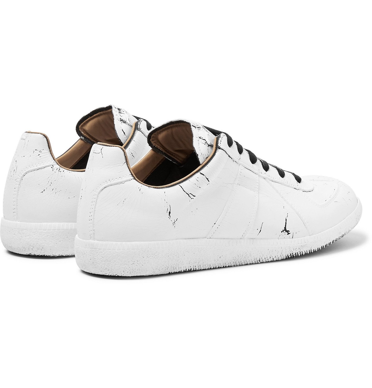 Maison Margiela - Replica Painted Leather Sneakers - White