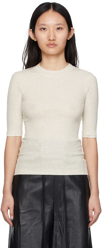 Photo: Rosetta Getty Grey Cotton T-Shirt