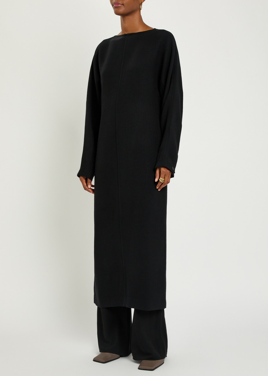 Studio Nicholson Cali Wool-blend Midi Dress Black