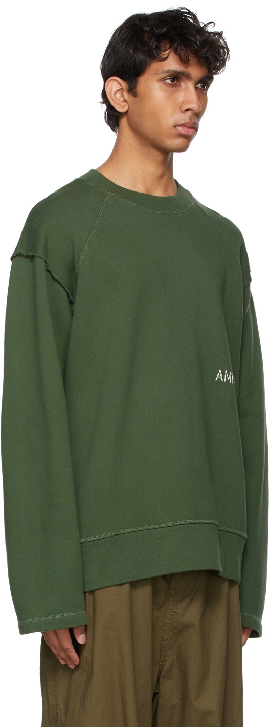 Ambush Green Raw Edge Sweatshirt Ambush