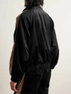 Rhude - Logo-Embroidered Striped Velour Track Jacket - Black