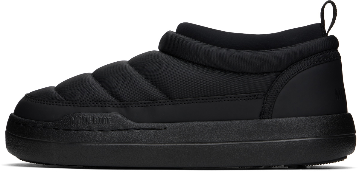 Moon Boot Black Park Soft Nylon Loafers