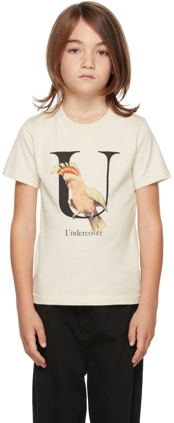 UNDERCOVER Kids Beige Bird T-Shirt Undercover