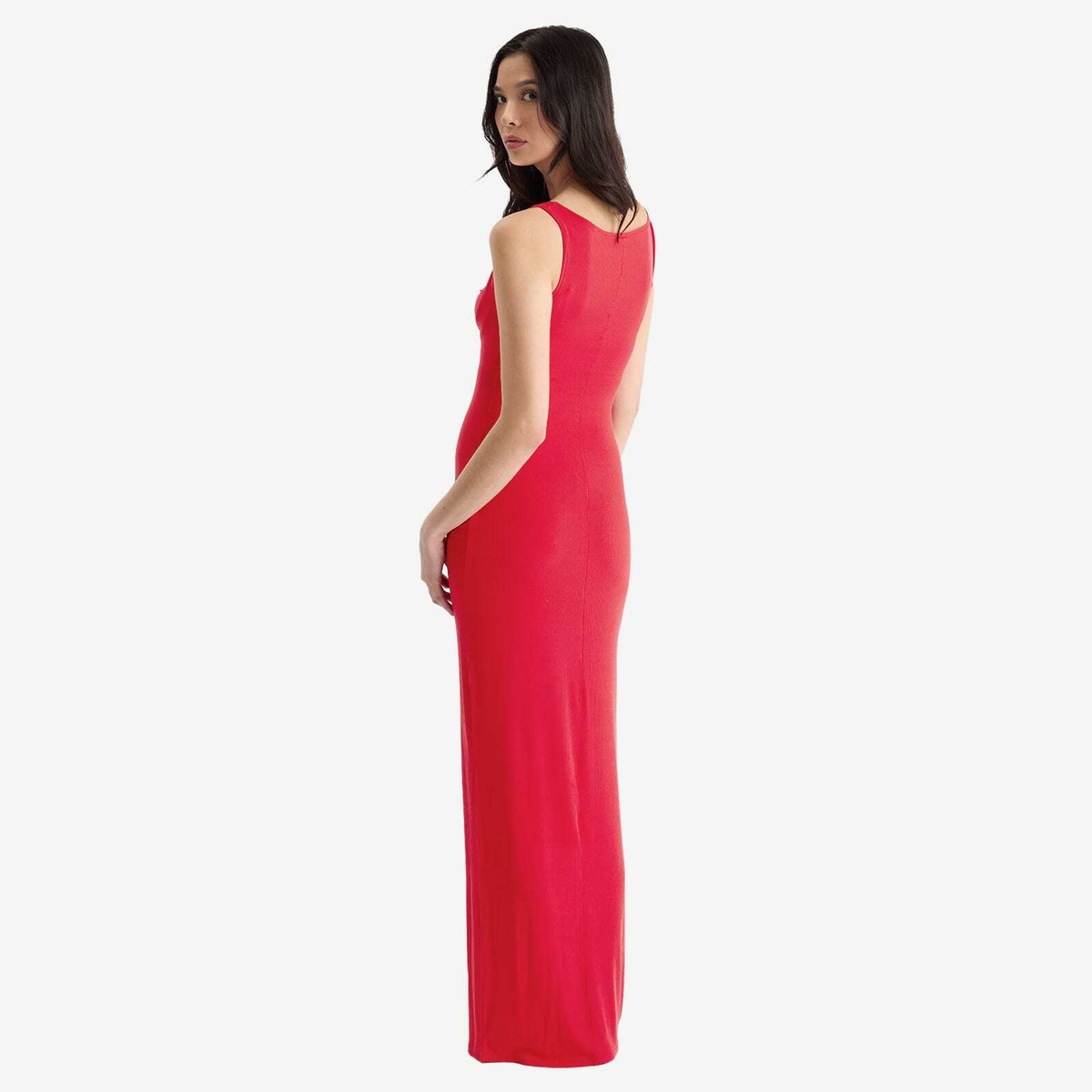 sachin and babi light blue dress SKIMS long slip dress Kim Kardashian XS (0-2)