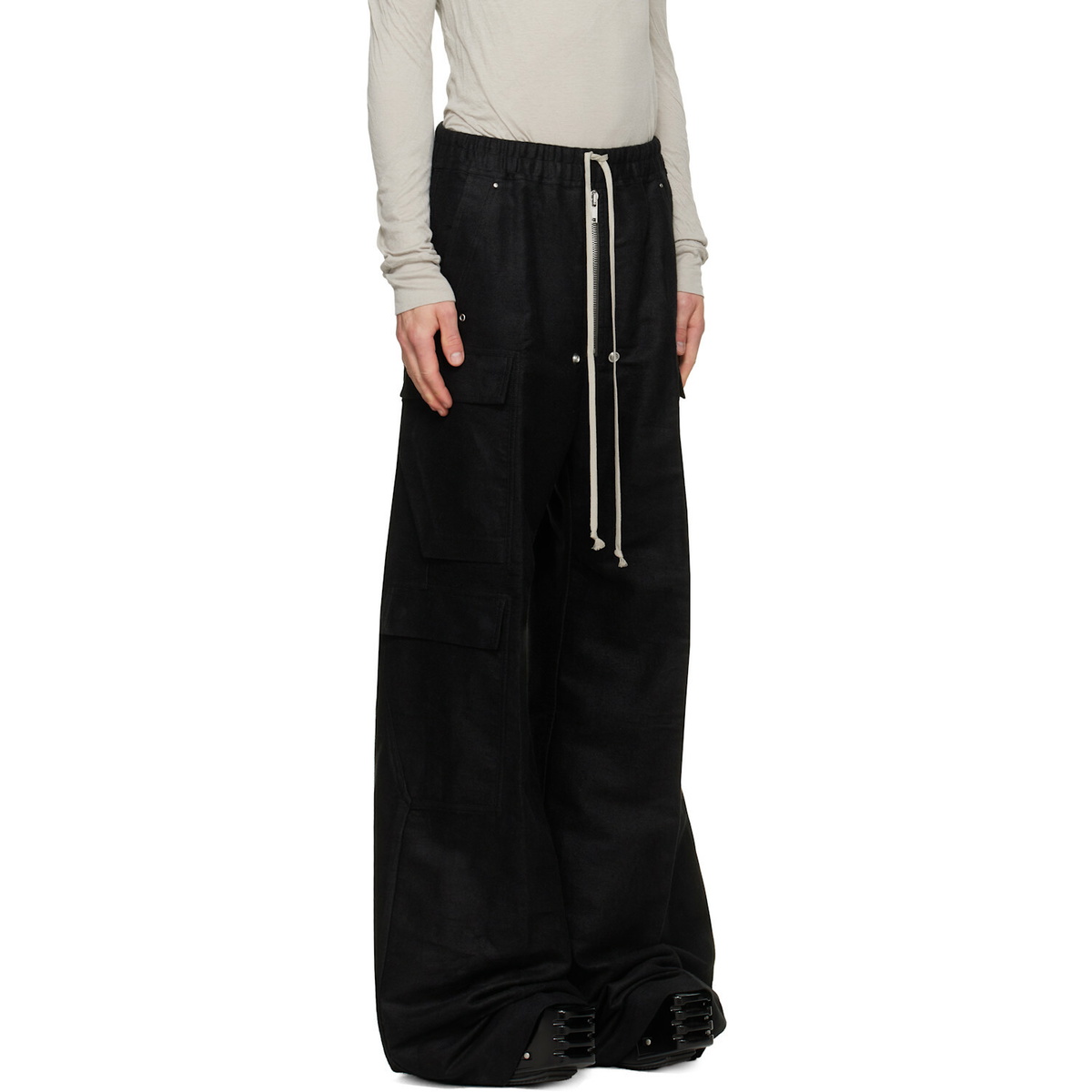 Rick Owens Black Tower Cargobelas Cargo Pants