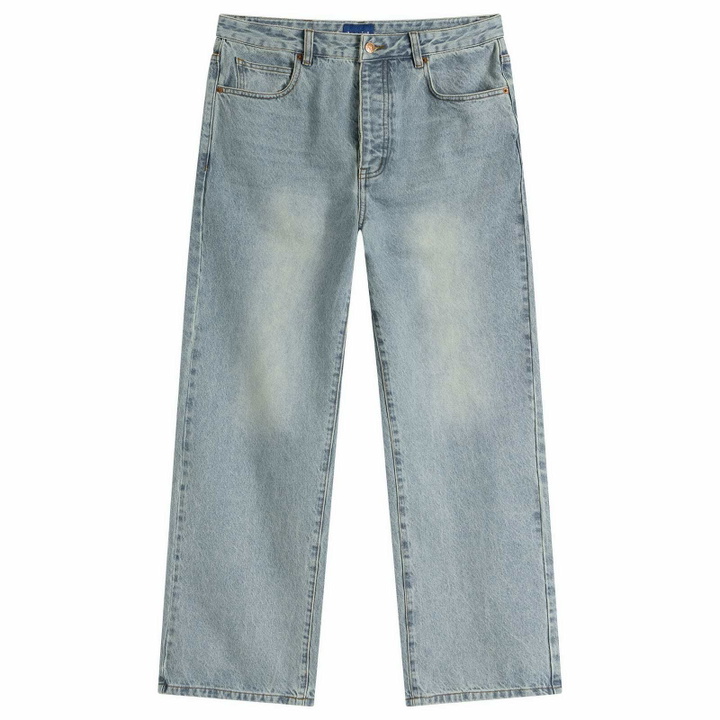 Photo: Larriet Men's Walé Wide Leg Jean in Light Blue