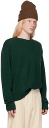 The Elder Statesman Green Simple Sweater