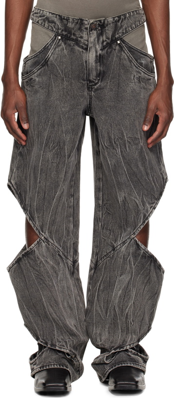 Photo: KUSIKOHC Black Cut-Out Jeans