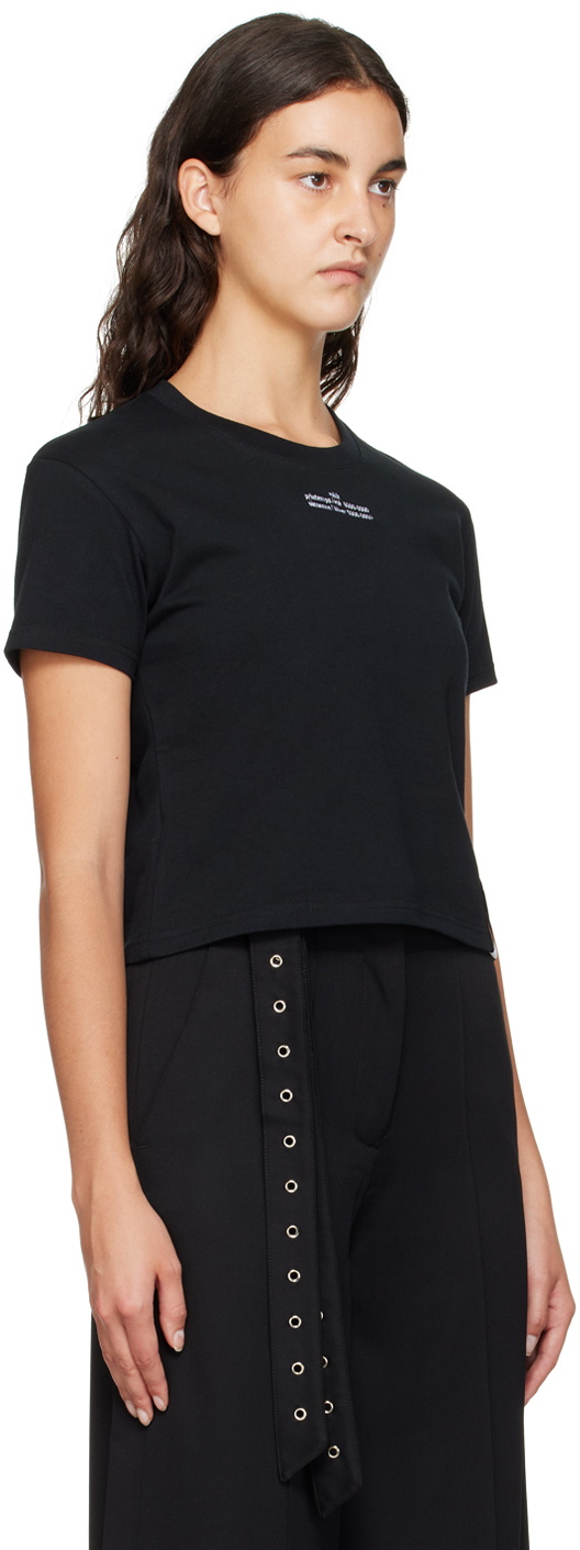 Rokh Black Embroidered T-Shirt