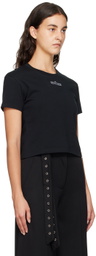 Rokh Black Embroidered T-Shirt